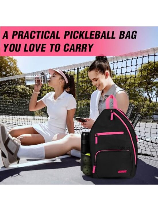 Pickleball Backpack - Large Capacity, Padded Paddle Pocket, Adjustable Sling Bag main image 4